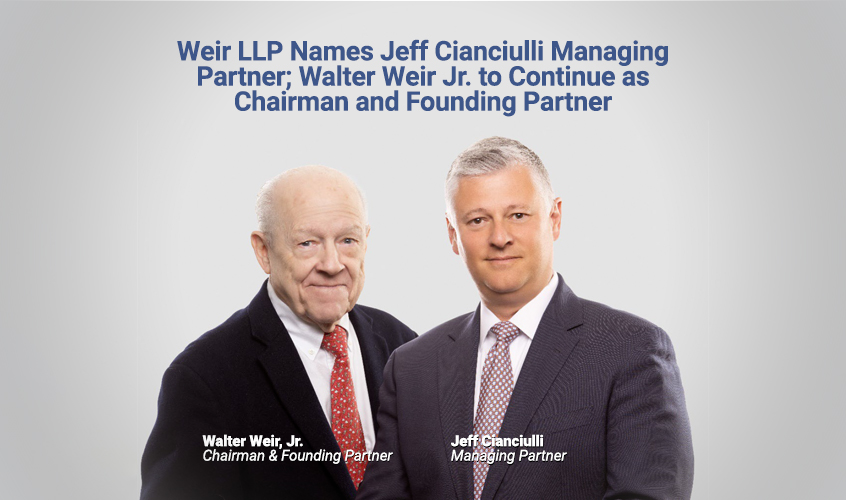 Founder & Chairman, Walter Weir, Jr. with Managing Partner, Jeff Cianciulli